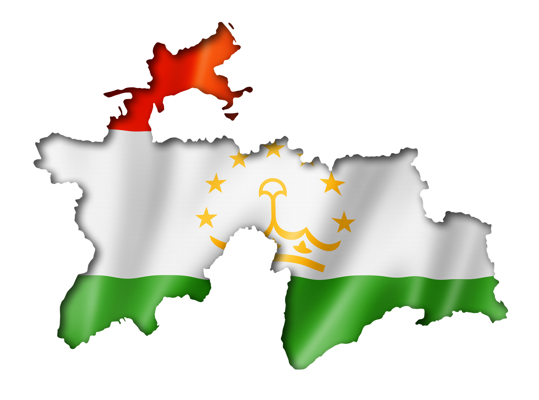 Tajikistan Flag Map